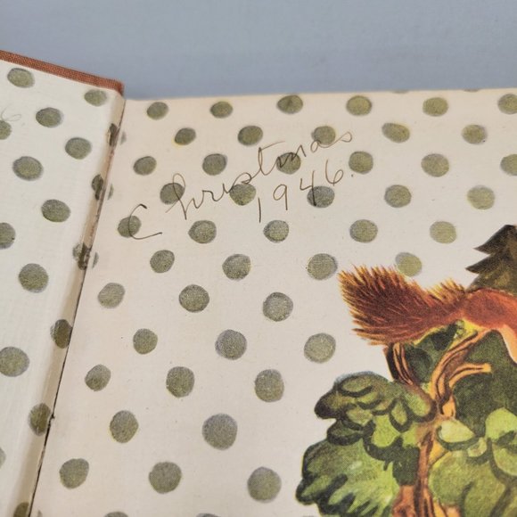 1945 Animal Stories Childrens Book Clothbound Hardcover Color Illustrations - Picture 7 of 12